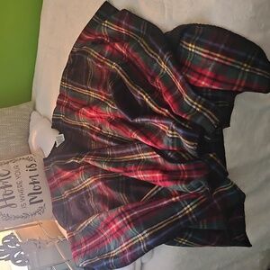 Woolrich Plaid Blanket Cozy Warm Shawl/Cape with Red/Blue/Green Accents